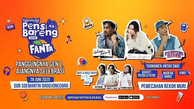 KapanLagi Pensi Bareng FANTA 2025 Digelar 28 Juni 2025 di Jakarta, Siap Pecahkan MURI Self...