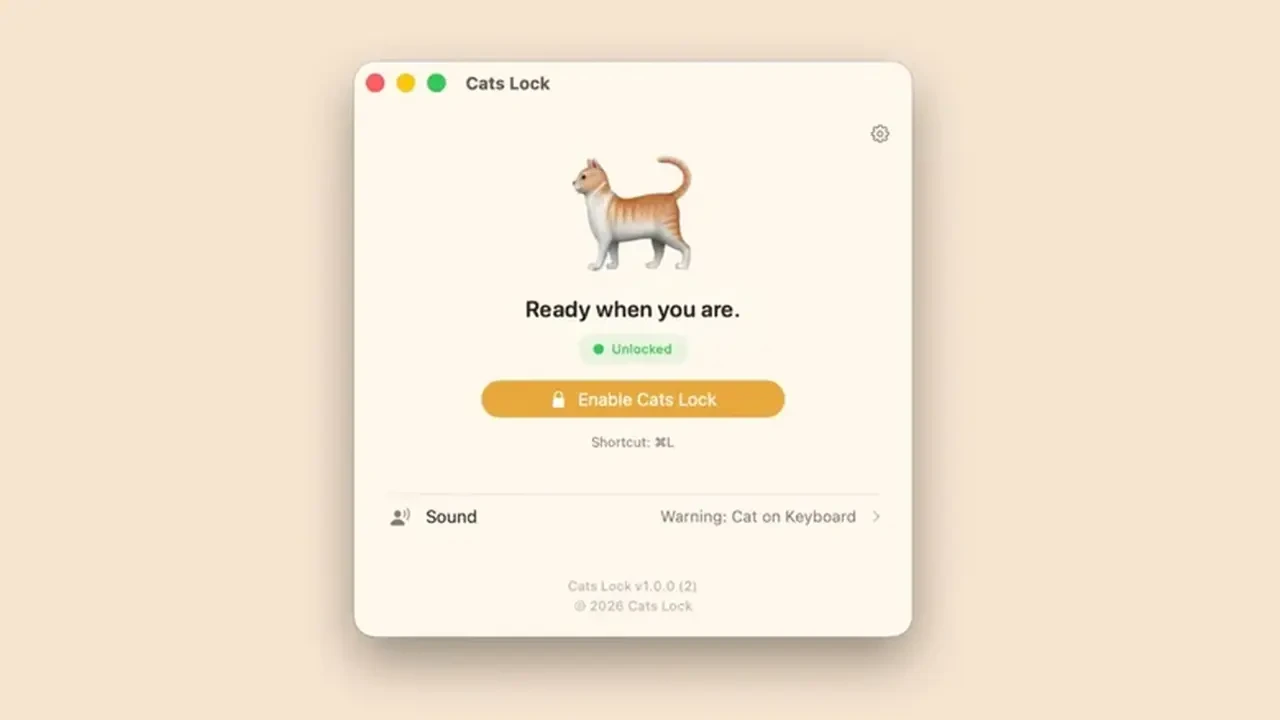 Mengenal Cats Lock, Aplikasi Mac Murah Penyelamat Keyboard dari 'Injakan' Kucing
