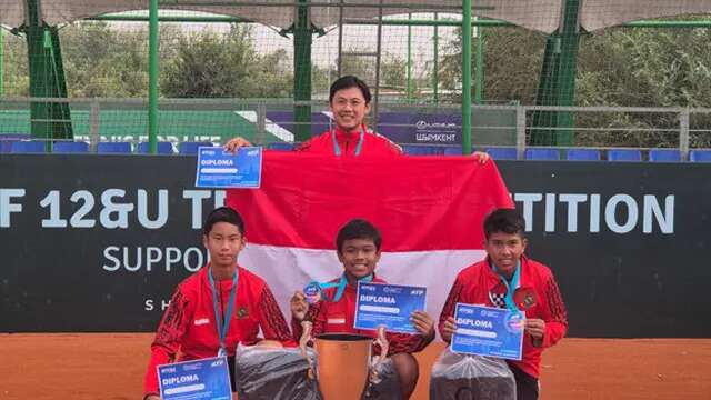 Hajar Korea Selatan 3-0, Indonesia Juara Tenis Asia U-12