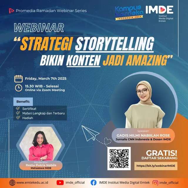 Webinar IMDE Kupas Strategi Storytelling untuk Konten Digital dan Industri Kreatif