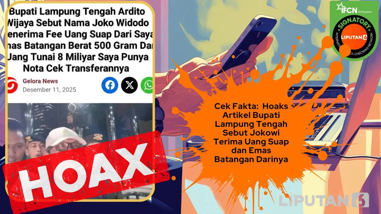 Deretan Hoaks Kasus Uang Suap Sasar Mantan Presiden Jokowi, Simak Faktanya