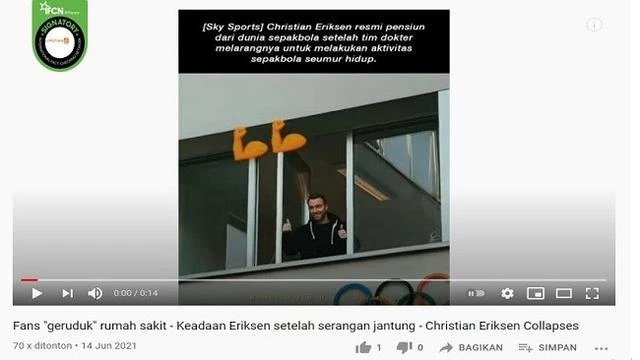 Cek Fakta: Video Ini Bukan Kondisi Terkini Christian Erikson Usai Kolaps di Pertandingan P...