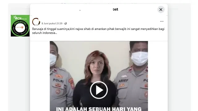 Cek Fakta: Tidak Benar Dalam Foto Ini Najwa Shihab Ditangkap Polisi