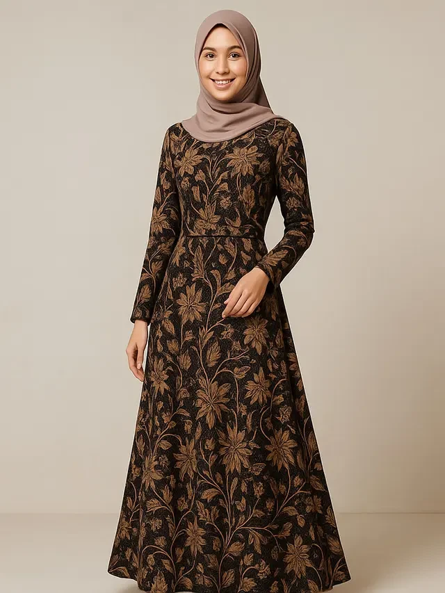 13 Model Baju Batik Syari Modern Anti Terlihat Tua saat Kondangan Outdoor di 2025, Tampil ...