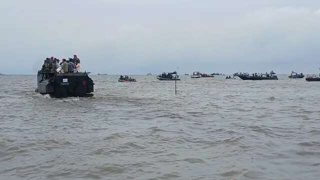 Bongkar Pagar Laut Nuansa Perang, Ada Tank Amfibi hingga Libatkan Ribuan Personel