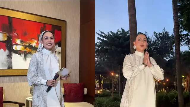 7 Potret Melaney Ricardo Jadi MC Buka Puasa, Dapat Berkah Ramadhan