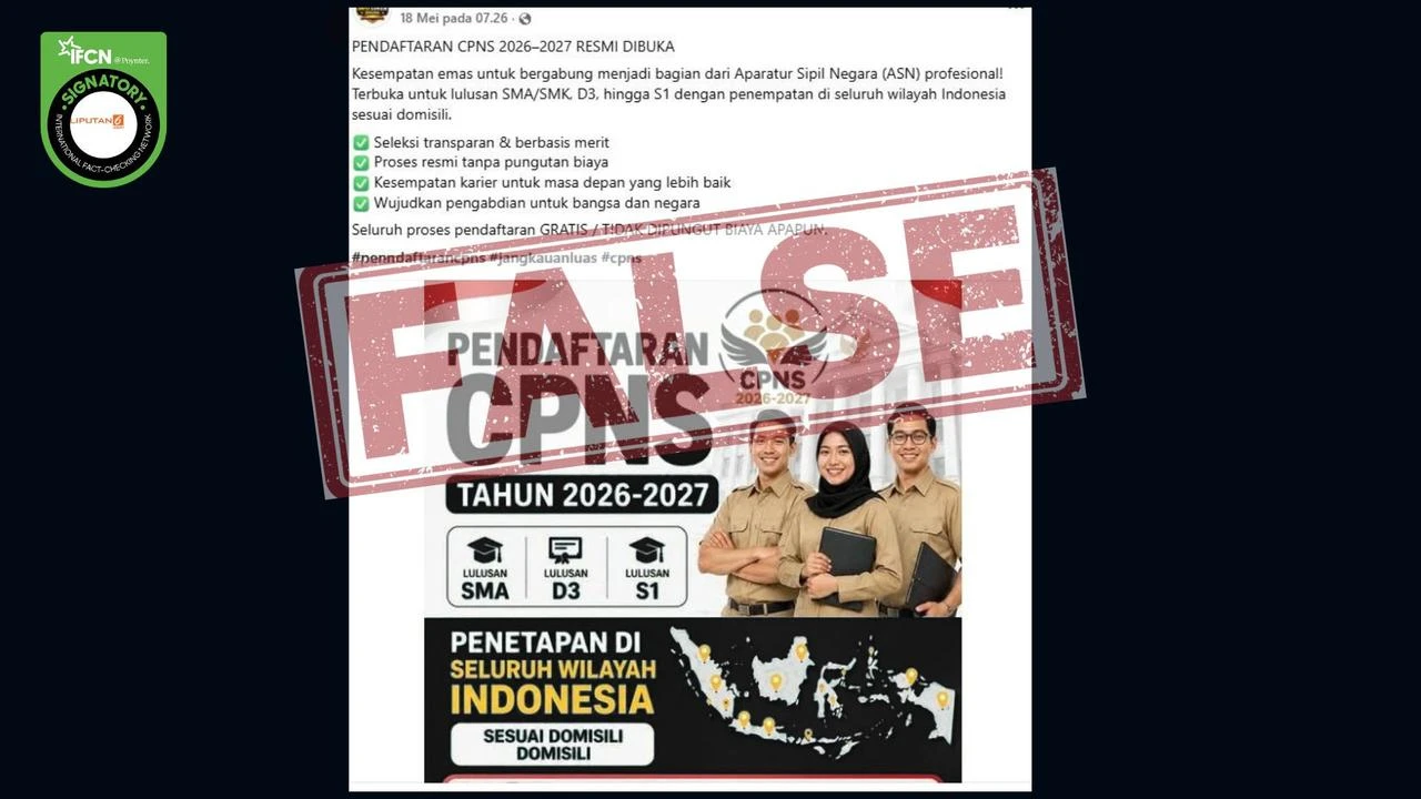 Kumpulan Hoaks Terkait Pendaftaran CPNS, Simak Biar Tak Tertipua