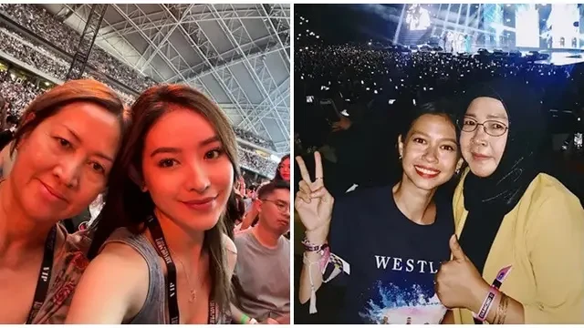 Potret 6 Artis Nonton Konser Bareng Ibunda, Kebersamannya Bak Kakak Adik