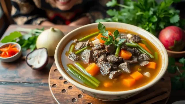 Resep Asem-asem Daging Sapi Buncis Wortel yang Kuahnya Segar Menggiurkan