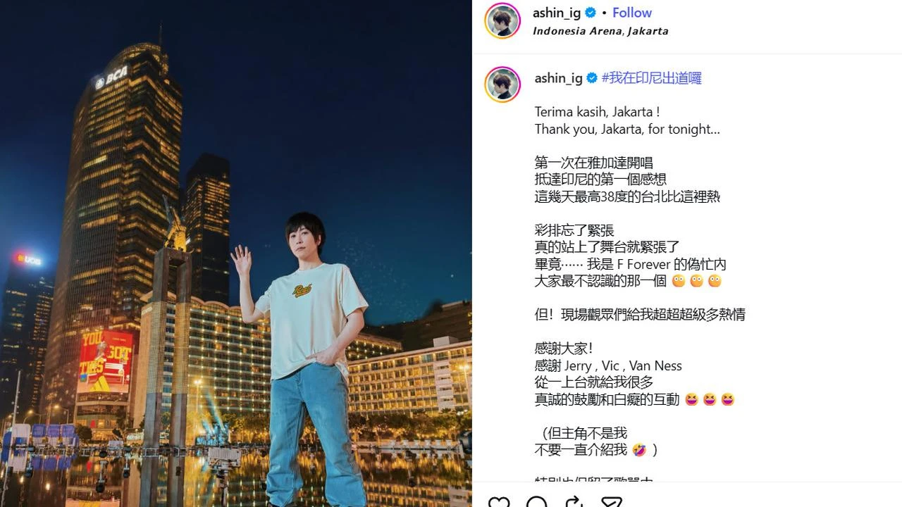 Ashin Berpose di Bundaran HI Sambil Ungkap Kesan Manis di Konser F4 Jakarta Hari Pertama