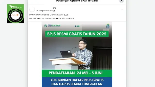 Cek Fakta: Link Ini Bukan Pendaftaran Resmi BPJS Oline Gratis