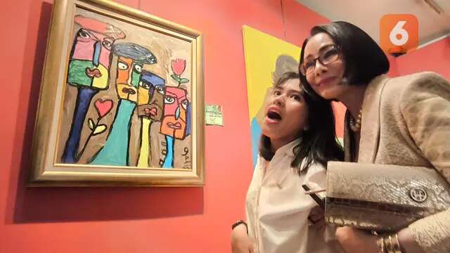 Pajang 4 Lukisan, Putri Poppy Dharsono Ikut Pameran Seni Betawi Punye Gaye