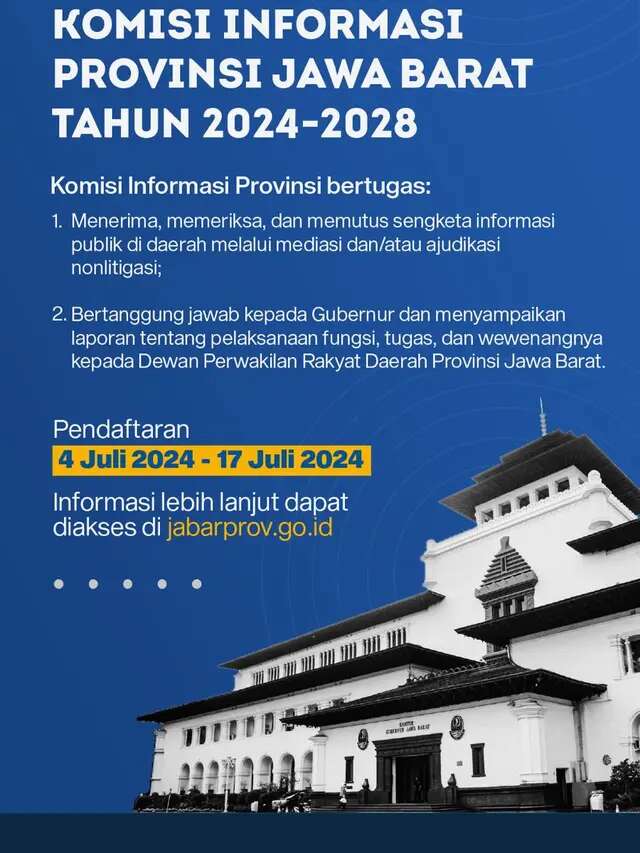 Seleksi Calon Anggota Komisi Informasi Jawa Barat 2024-2028, 60 Orang Bakal Jalani Tes Pot...