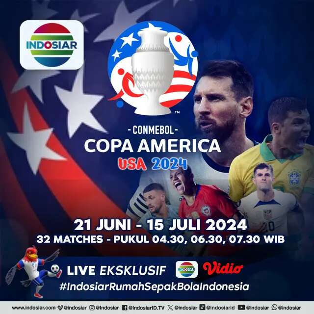 Indosiar Bakal Siarkan Eksklusif Copa America USA 2024: Ajang Perebutan Takhta 16 Negara B...