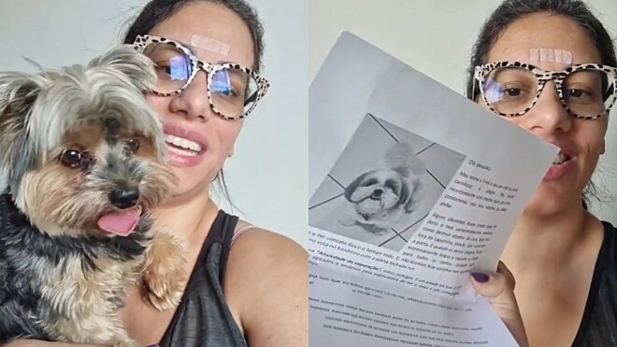 Vizinha deixa cartinha sobre cachorro ansioso; resposta emociona