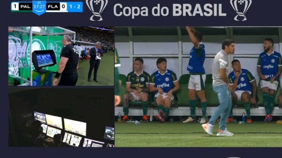 STJD define punição a Abel Ferreira por gesto obsceno em Palmeiras x Flamengo