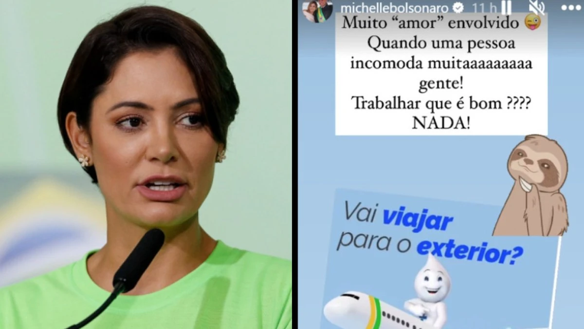 Michelle Bolsonaro ironiza post da Saúde sobre vacinação no exterior