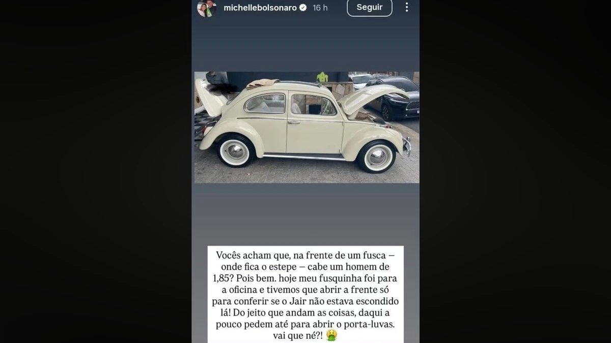 Bolsonaro foi procurado em Fusca de Michelle; conheça o modelo