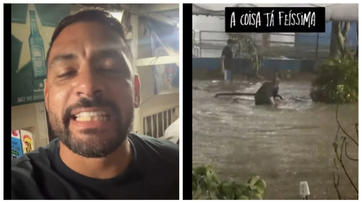 Ex-Vasco fica ilhado em temporal e ouve: 