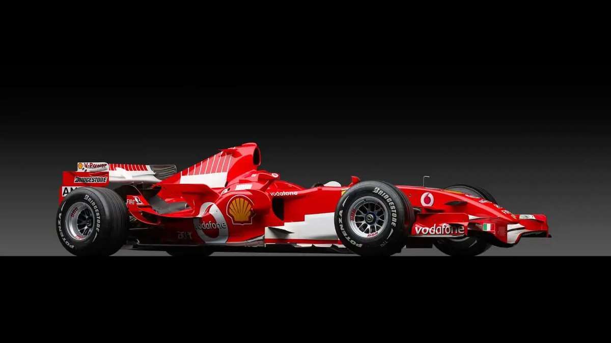 Lendária Ferrari 248 usada por Michael Schumacher na F1 vai
a leilão