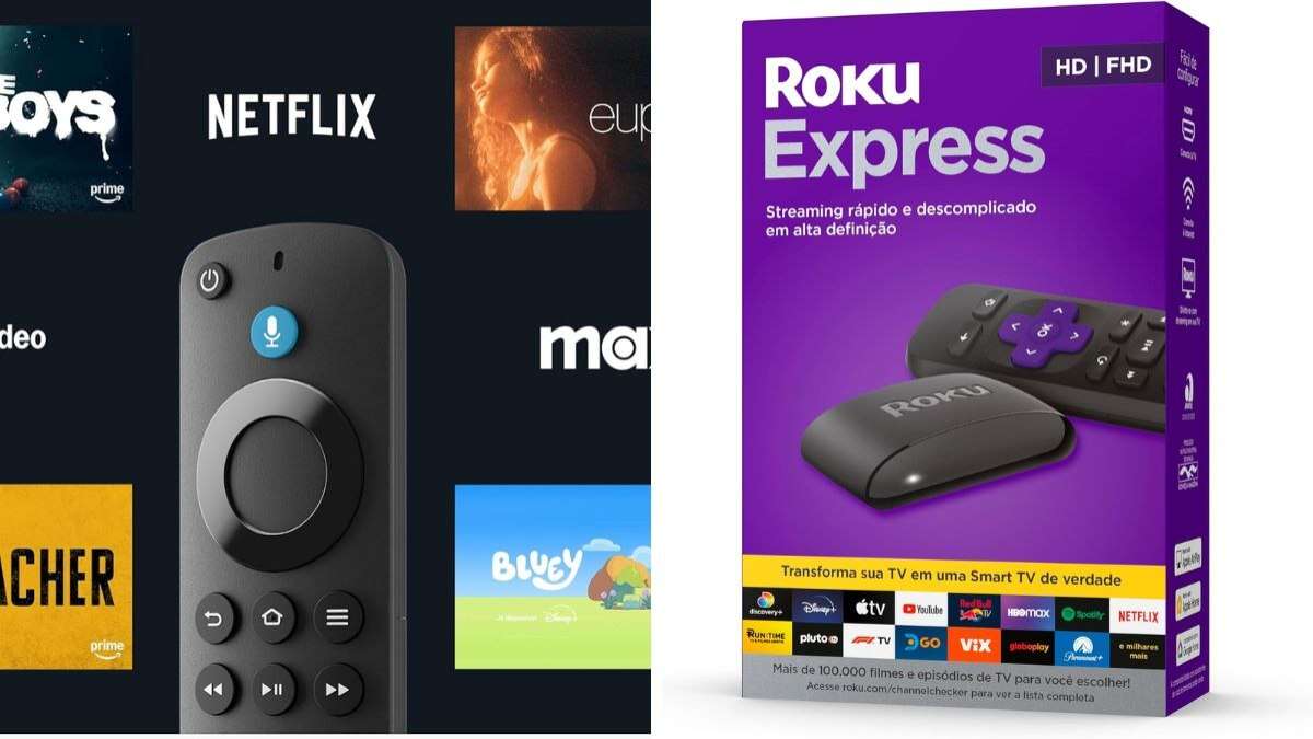 Transformar a TV em smart: qual a diferença entre o Roku Express e o Fire Stick TV HD?