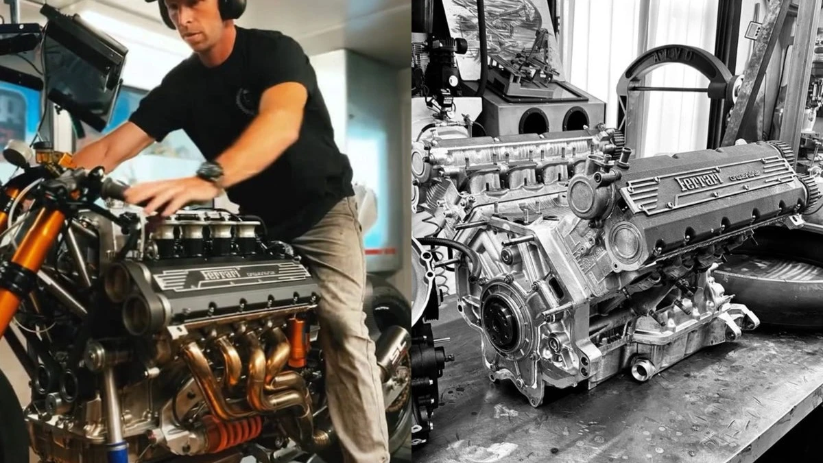 Moto
personalizada recebe motor V8 de Ferrari; ouça o ronco