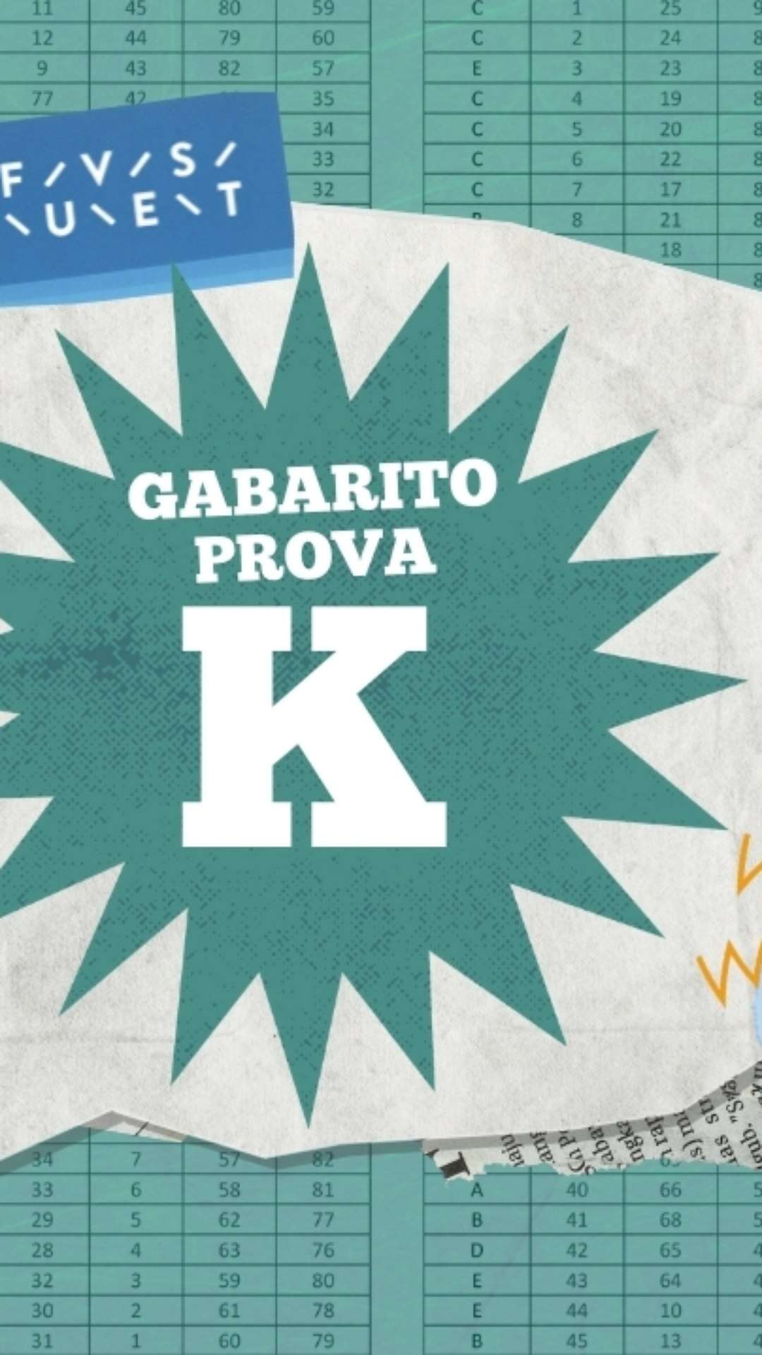 Gabarito Fuvest 2025 prova K: confira respostas da primeira fase