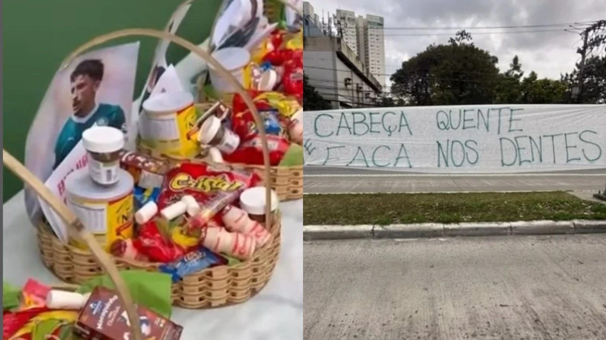 Torcida do Palmeiras faz protesto inusitado às vésperas do Dérbi