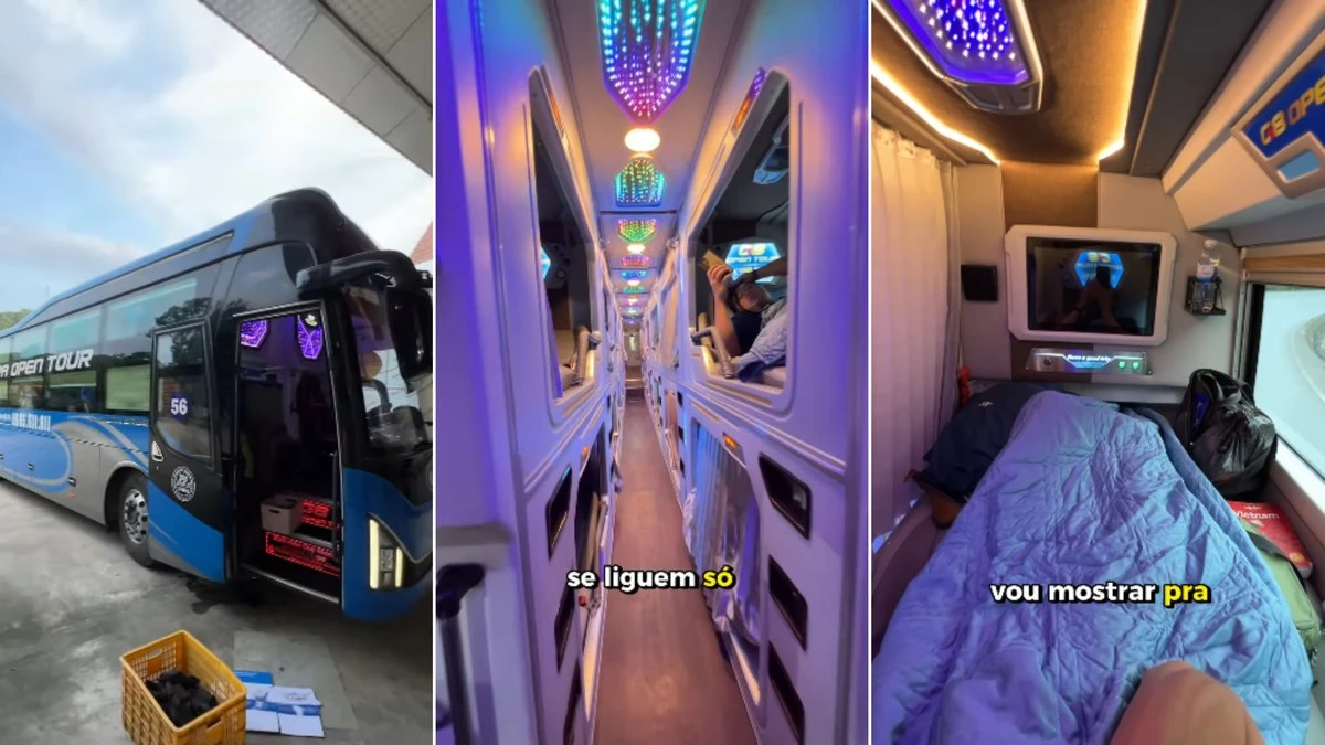 Turista viraliza ao mostrar ônibus no Vietnã: 