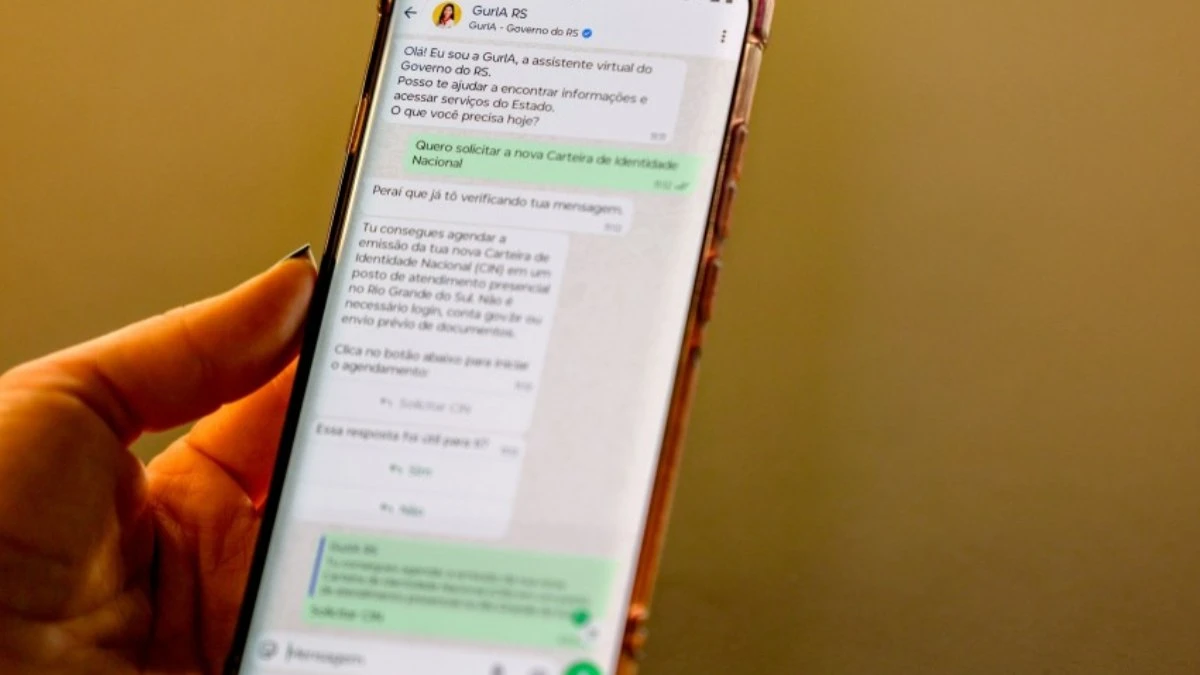 RS passa a emitir carteira de identidade pelo WhatsApp com IA