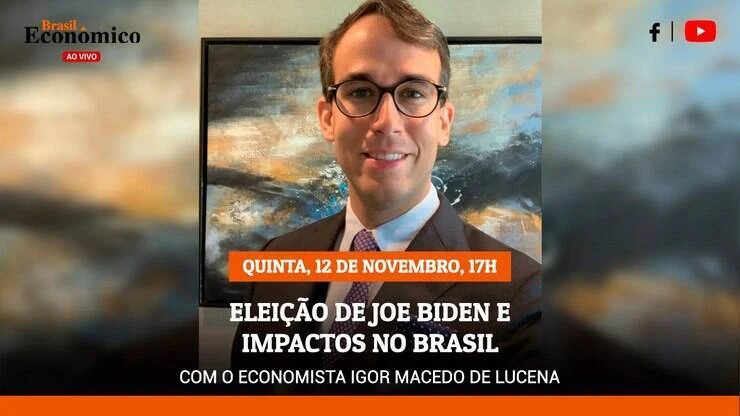 Economista Igor Macedo de Lucena aborda vitória de Biden em live do iG nesta 5ª