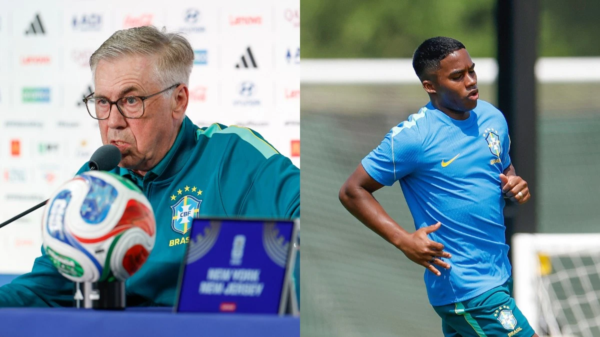 Sob pressão, Ancelotti evita explicar ausência de Endrick