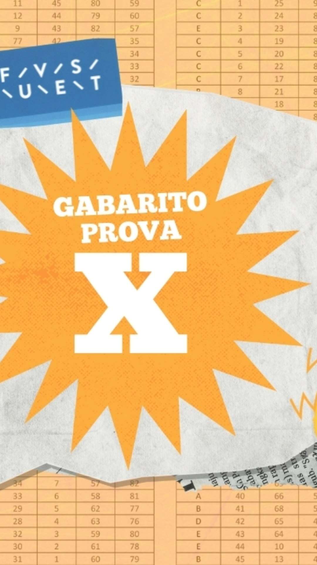 Gabarito Fuvest 2025 prova X: correção oficial da primeira fase