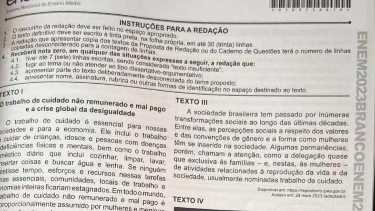 Enem 2023: Página da redação vaza na web e Inep pede investigação à PF