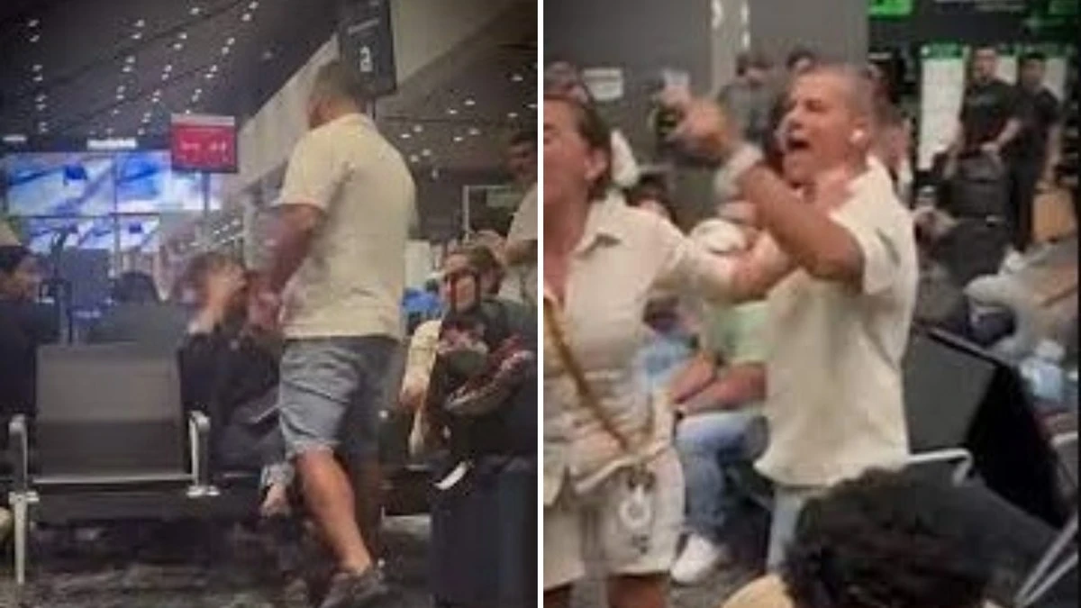 Homem agride mulher por assento em aeroporto da Colômbia; assista