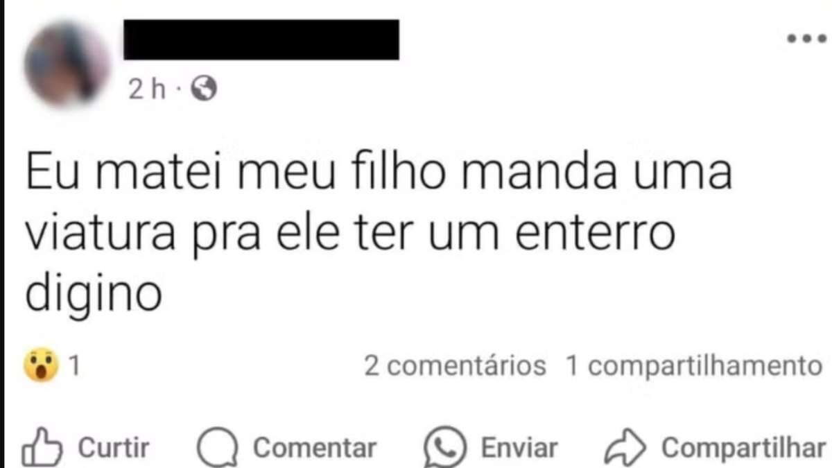 Mãe que confessou em rede social ter matado o filho tem prisão preventiva decretada