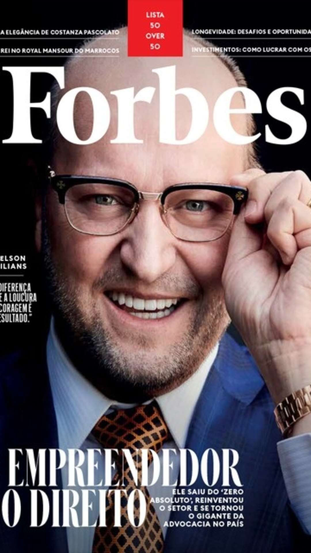 Forbes lança edição 50 Over 50 com destaque para o advogado Nelson Wilians