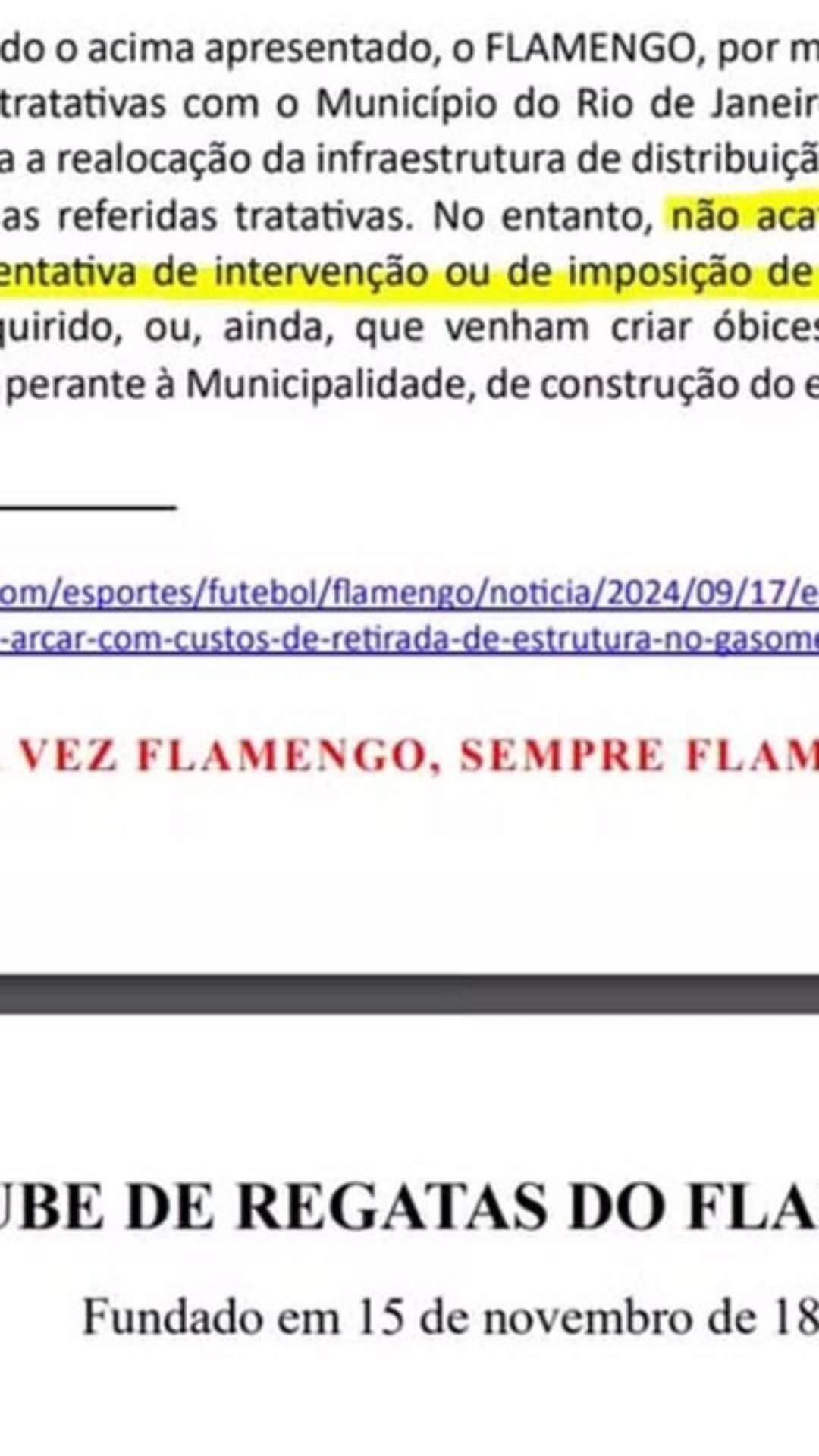 Flamengo eleva o tom e afirma que agência não pode impedir construção de estádio