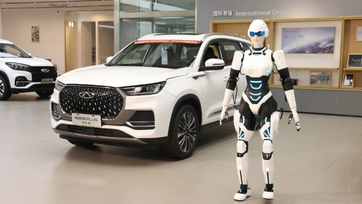 Chery apresenta robô com IA para atendimento e suporte técnico