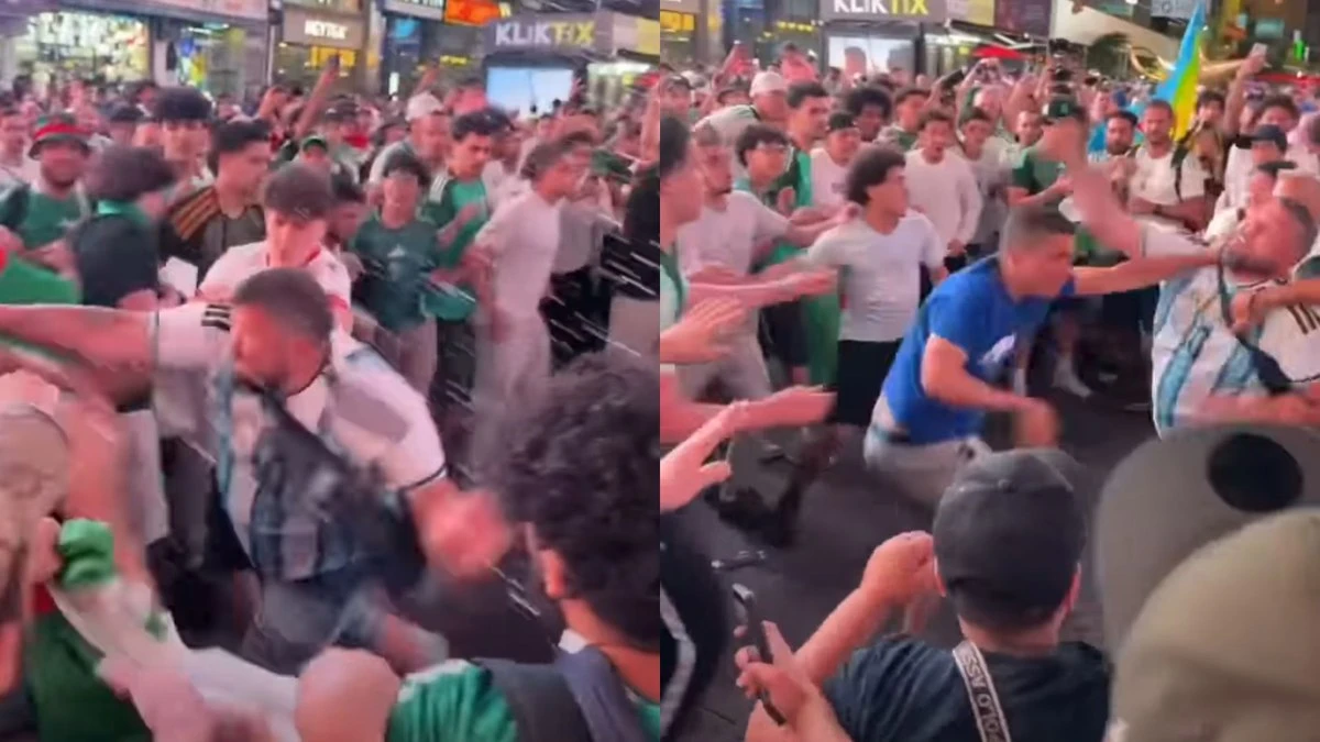 Torcedores de Argentina e Argélia brigam em plena Times Square