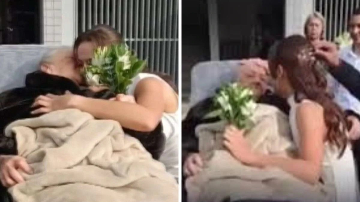 Avó internada acompanha casamento da neta em UTI móvel