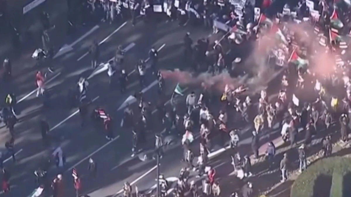 Vídeo: Em Londres, 300 mil manifestantes pedem cessar-fogo em Gaza