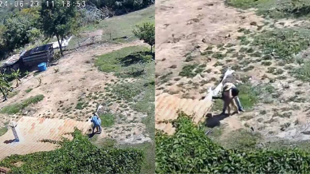 Vídeo: garota de programa é agredida e baleada por caseiro em fazenda