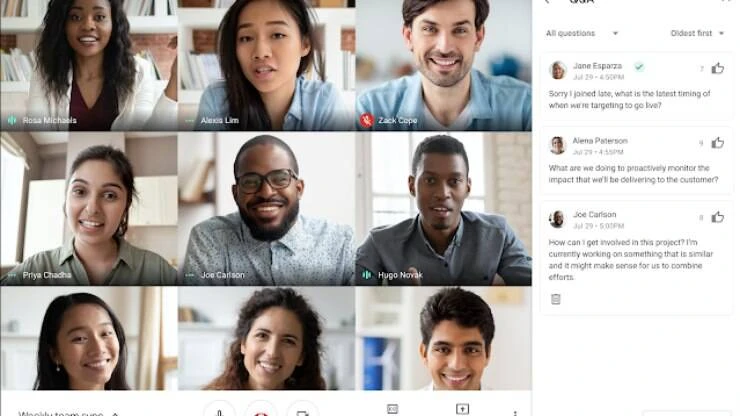 Google Meet ganha salas simultâneas e lousa interativa