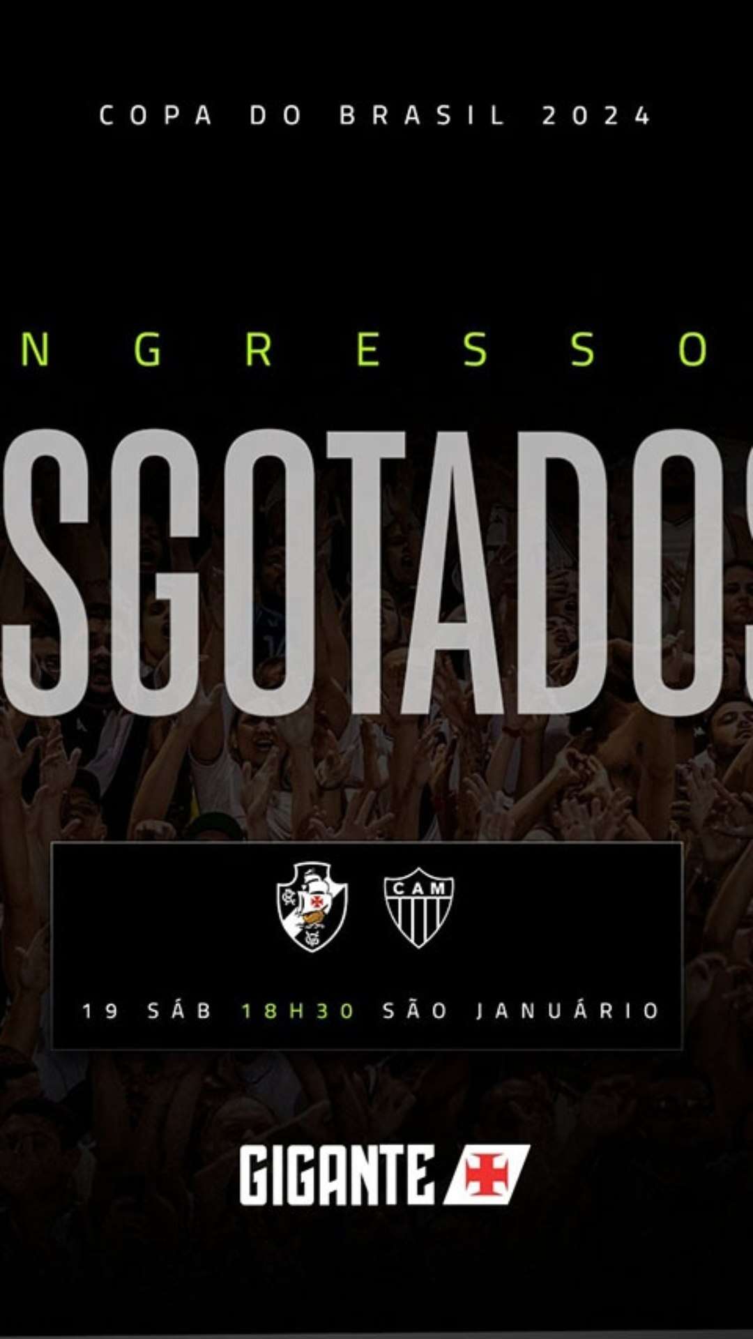 Vasco anuncia ingressos esgotados para ‘decisão’ e investigará possíveis irregularidades