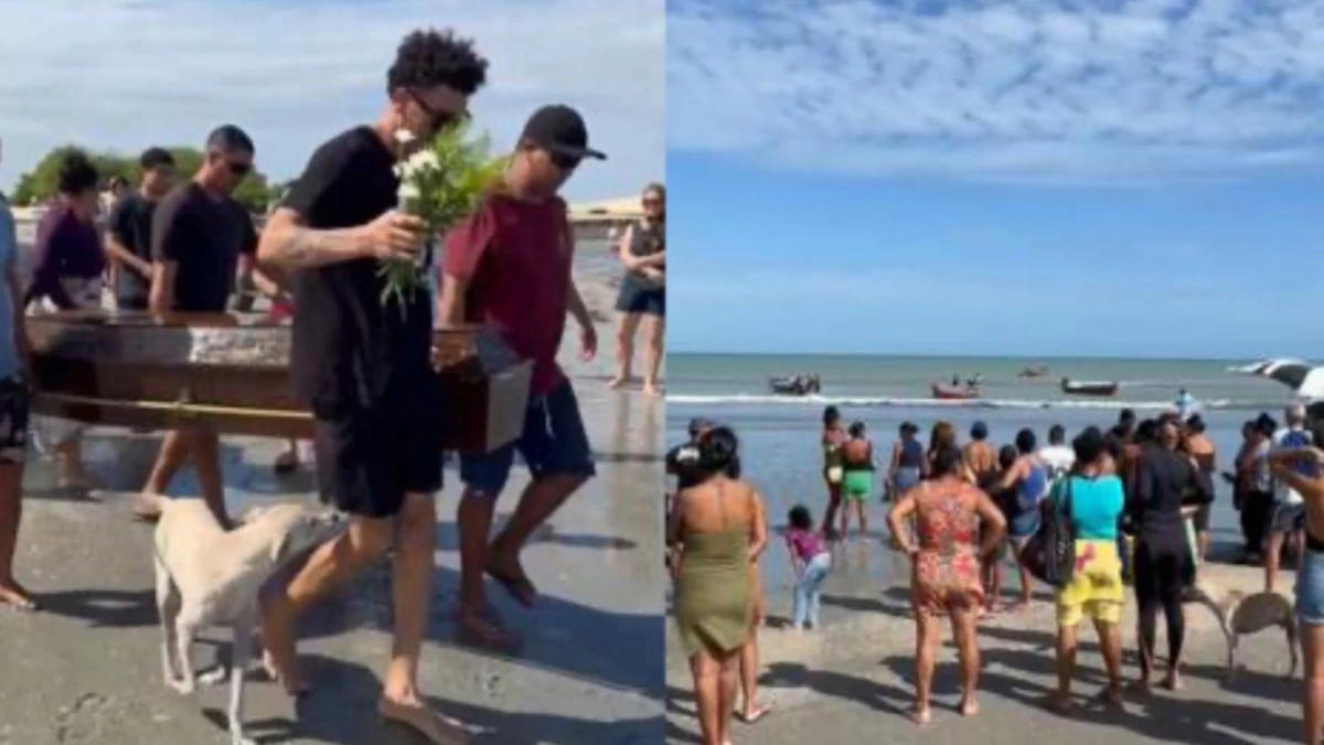 Último desejo: pescador é homenageado em cortejo fúnebre no mar