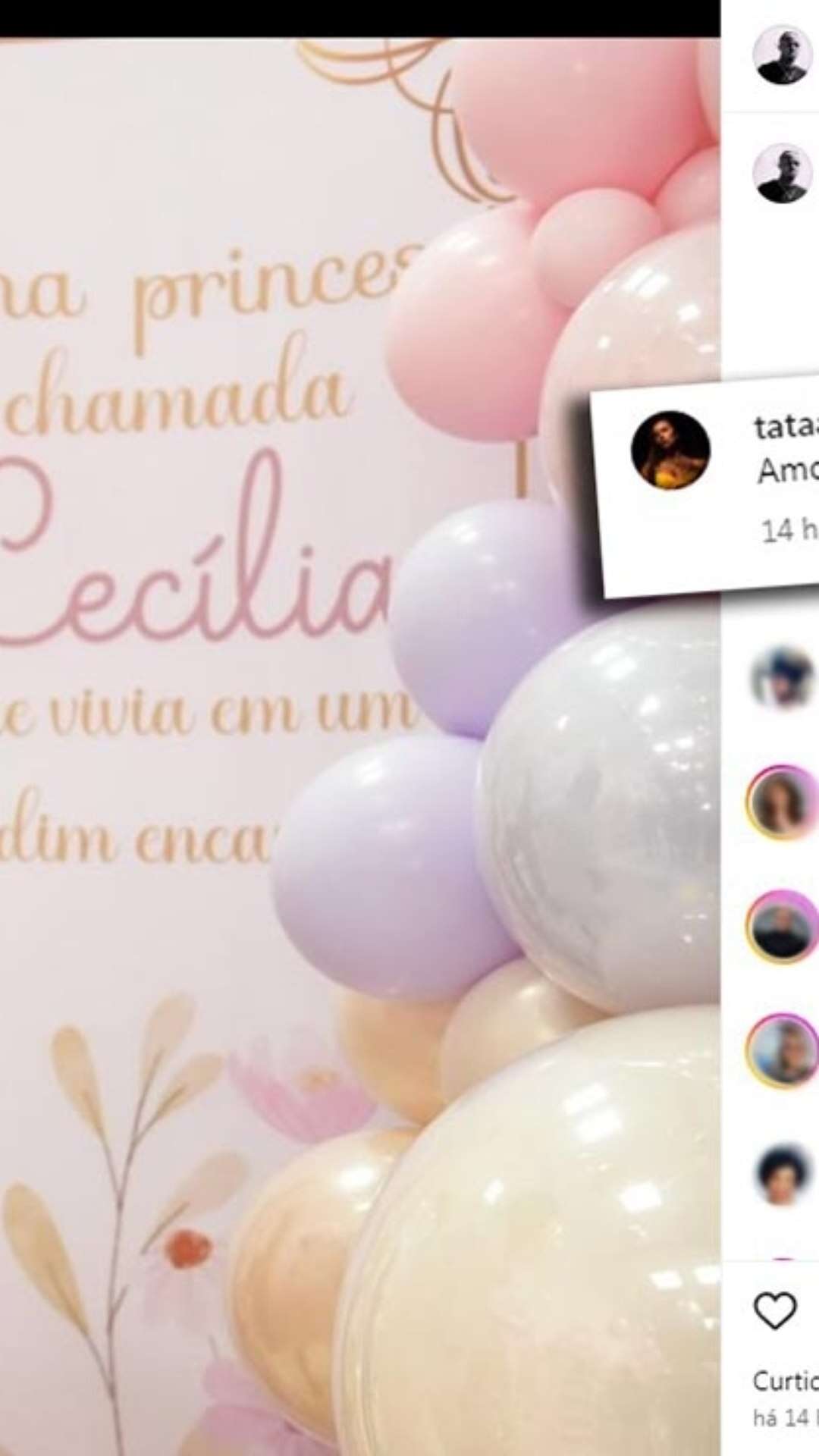 Tainá se declara a Militão e Cecília, após aniversário da criança: ’Amo muito’