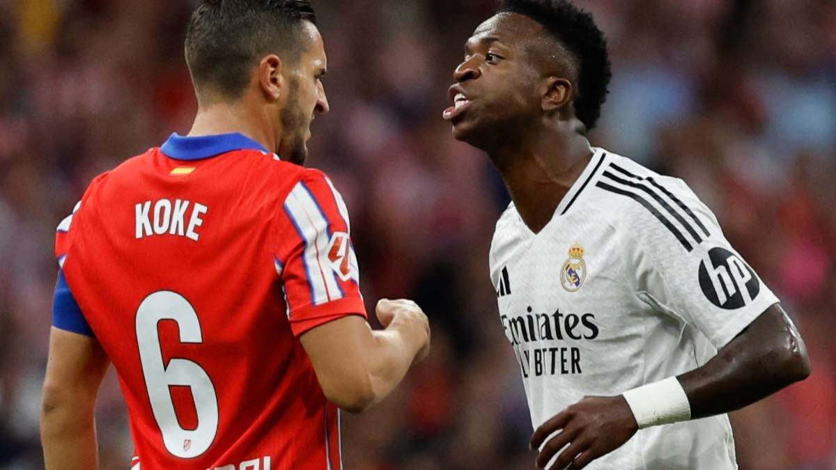 TV revela o que Vinicius Júnior disse a Koke durante discussão em Real x Atlético