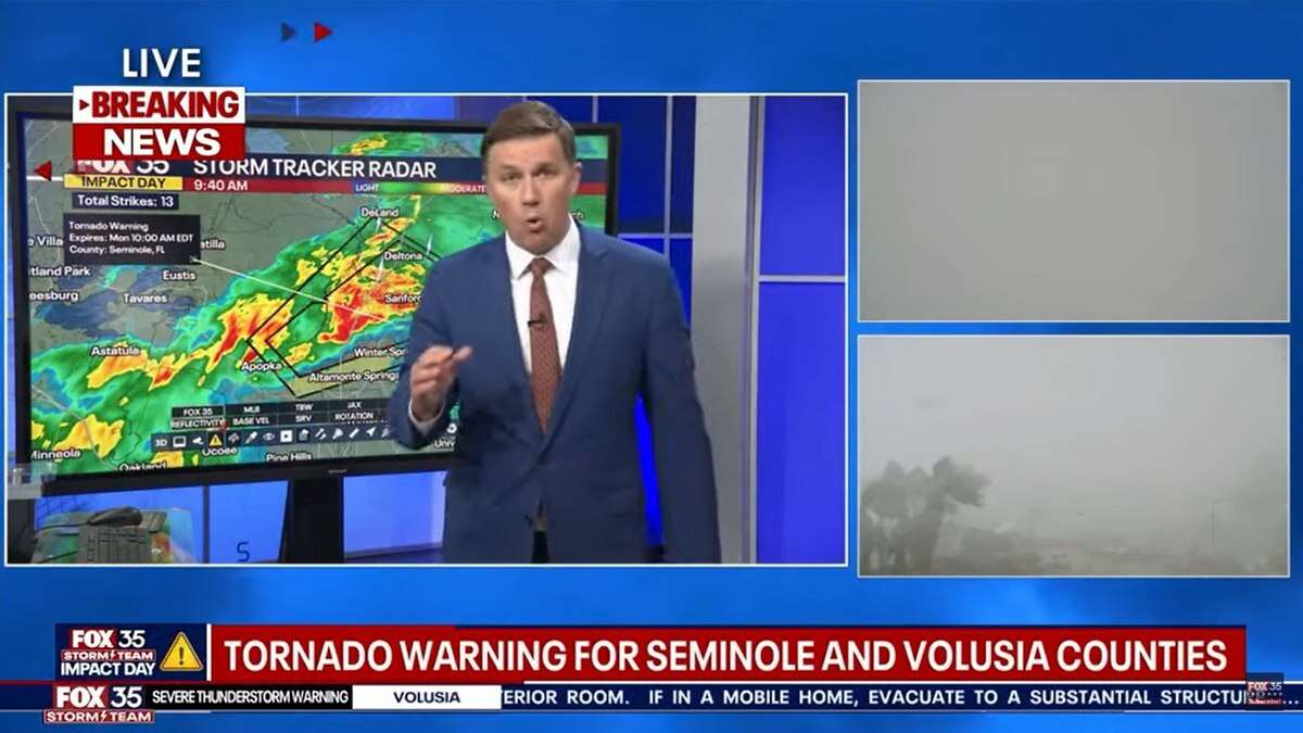 VÍDEO: Tornado atinge emissora de TV durante previsão do tempo