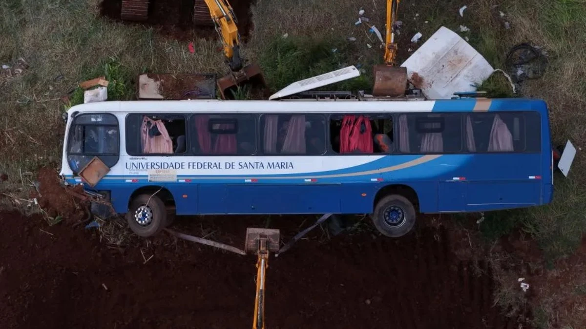 Perícia aponta desgaste de freio no ônibus da UFSM em acidente